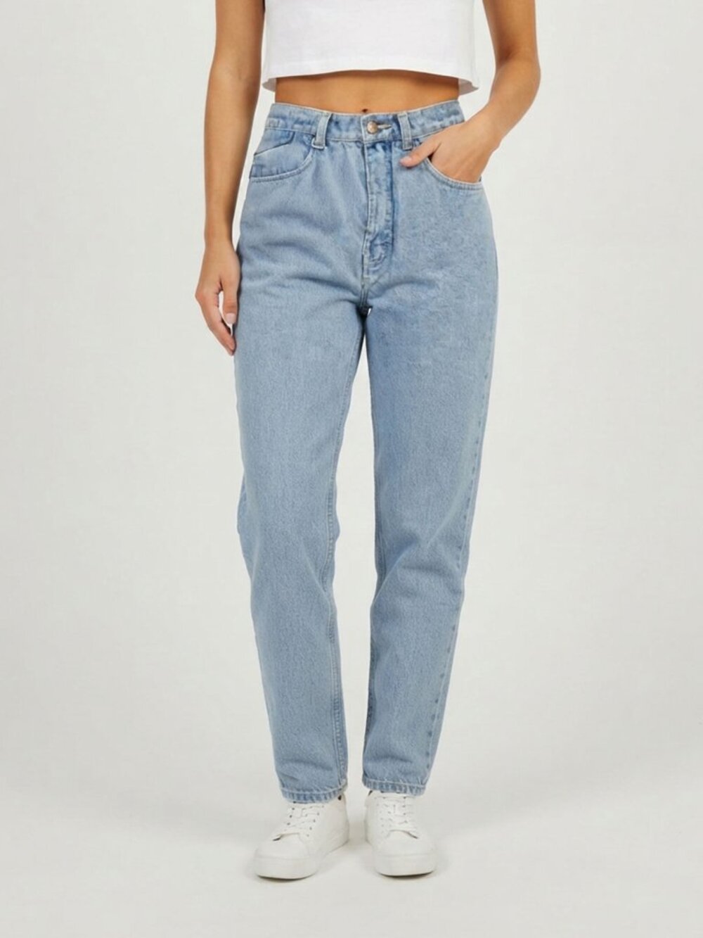 Coen Japan High Waisted Tapered Mom Jeans Light Wash NWT Japanese Denim 2008